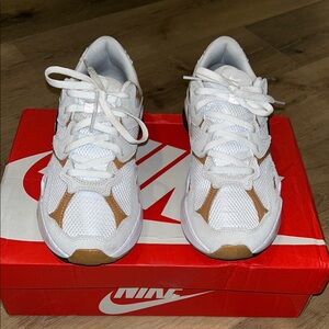 Nike White and Tan Sneakers